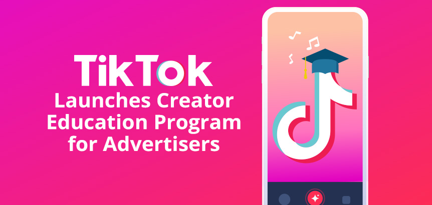 Phone With TikTok Logo Wearing Graduation Cap as They Launch a Creator Education Program for Advertisers