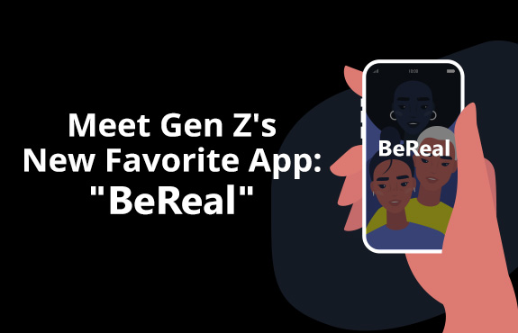 Hand Holding Phone Showing Friends Engaging With User on Gen Z's Favorite Social App Called BeReal