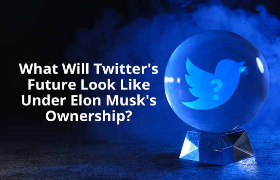 Twitter Bird Inside Crystal Ball As Twitter's Future Looks Unknown Under Elon Musk's Ownership