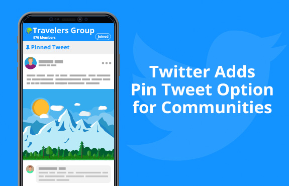 Twitter Community Showing User's Tweet Pinned Atop of the Feed, Which Is Twitter's Newly Added Feature