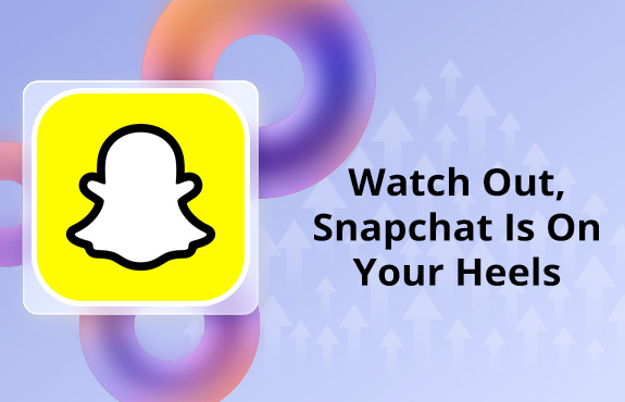 Snapchat Logo on Square Shape with Colorful Background