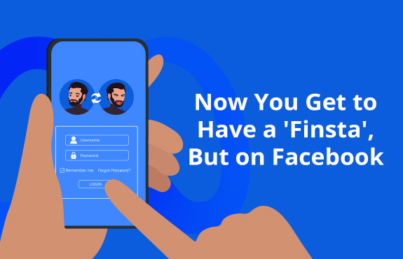 Hand Holding Phone Showing Multiple Profiles in a FB Login Page