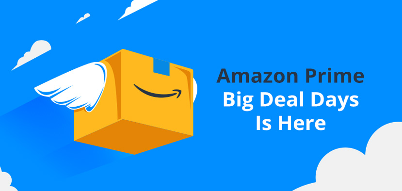 Amazon Package with Wings and a Smiling Face