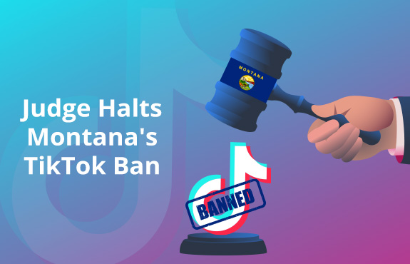 Judges Hand Holding a Gavel with Word Banned
