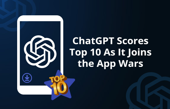 Cell Phone with ChatGPT Logo and a Star Reading Top Ten