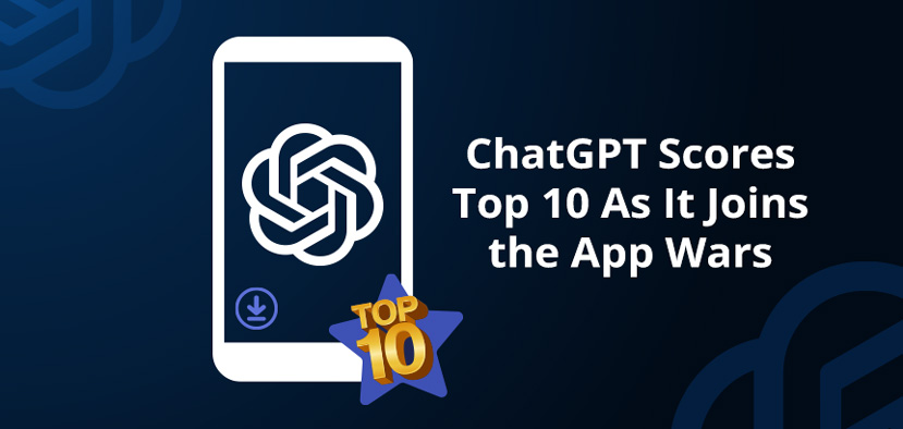 Cell Phone with ChatGPT Logo and a Star Reading Top Ten