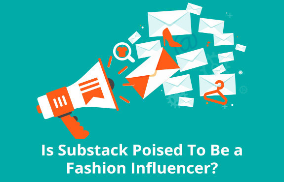 Substack Branded Megaphone Spitting Out Envelopes and Fashion Accessories