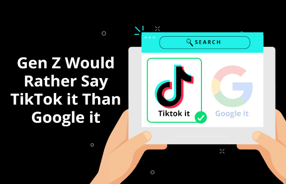 Tablet Held in Hands with TikTok Logo Active and Google Logo Inactive