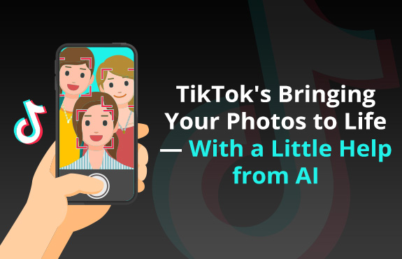 People Taking a Selfie to Try TikTok AI Alive Feature