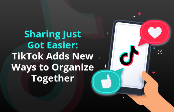Hand Holding Phone While Scrolling on TikTok's New Shared Collections