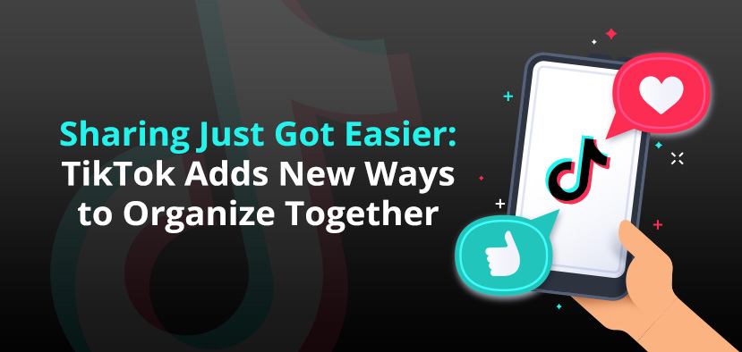 Hand Holding Phone While Scrolling on TikTok's New Shared Collections
