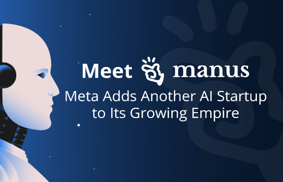 Illustration of a AI Robot Facing the Manus Logo