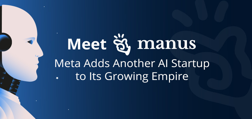 Illustration of a AI Robot Facing the Manus Logo