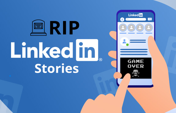 Animated Cellphone With LinkedIn Stories Animation