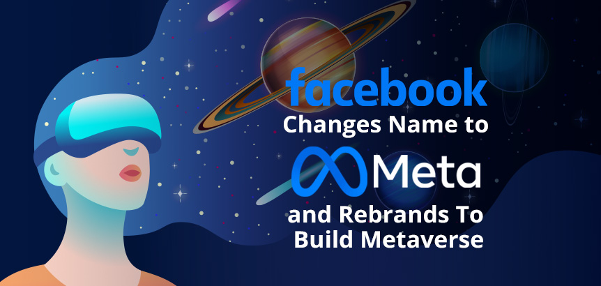 Woman Wearing VR Headset Seeing Solar System Immersed in Facebook's Metaverse Called Meta Their New Name